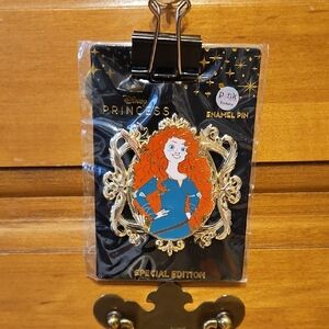 Disney Princess Enamel Pin with Blue and Gold